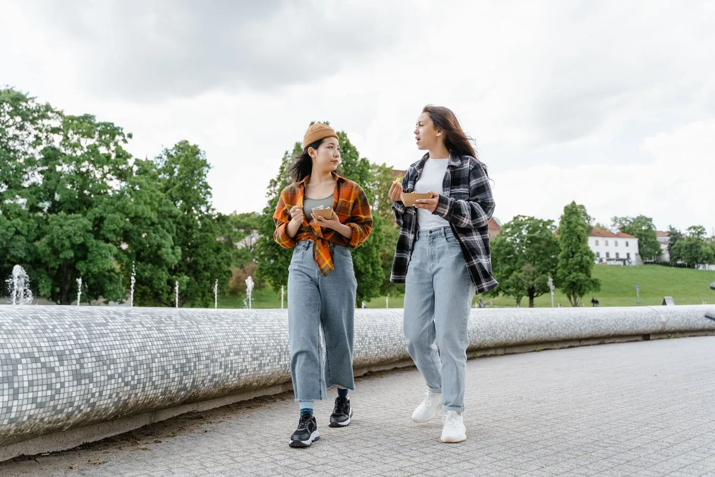 Woman walking outdoors for daily movement.